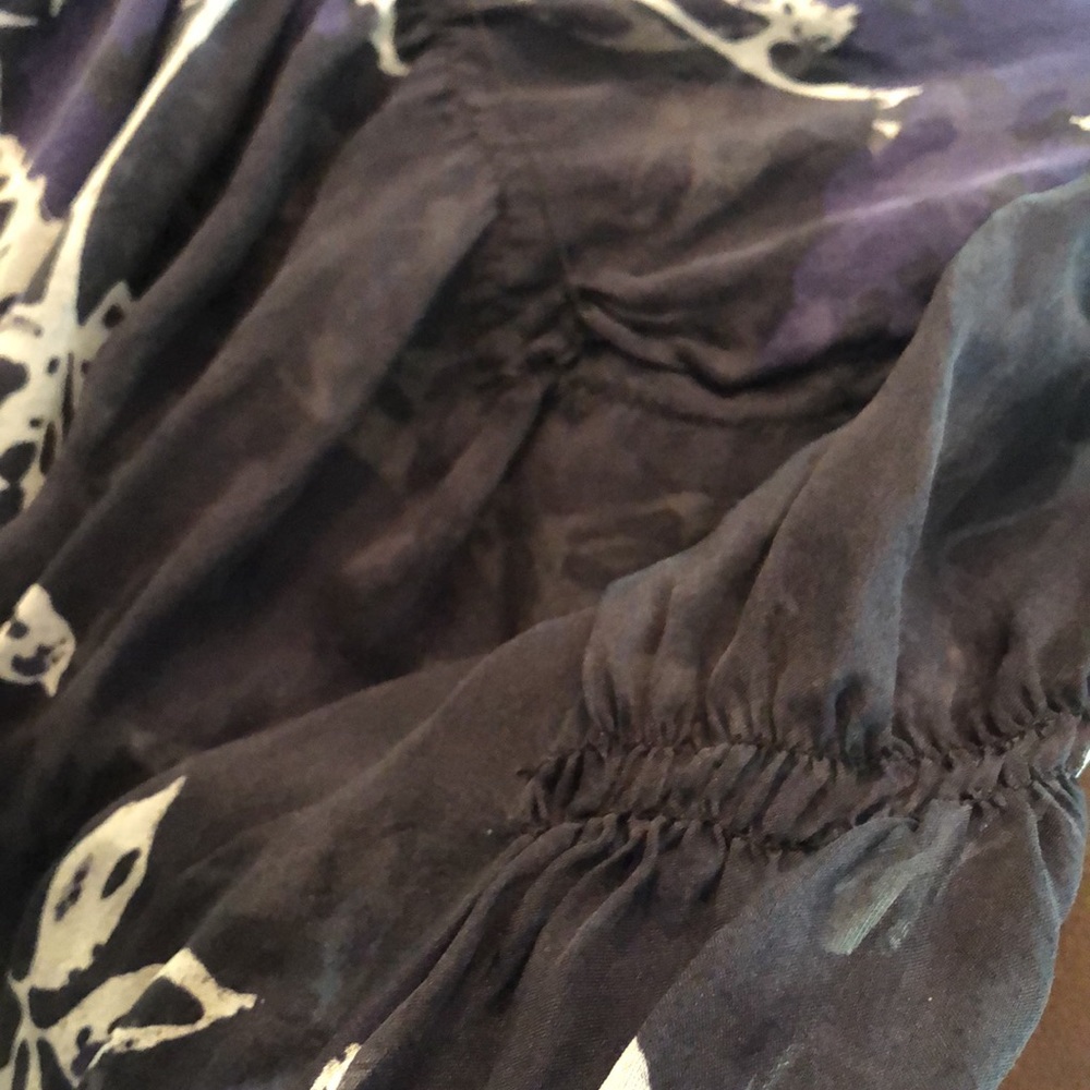 Zara Black and Purple Floral Blouse - Picture 12 of 14